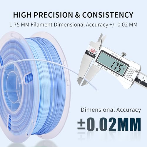 Image of RAMBERY 4KG Matte Rainbow PLA 3D Printer Filament 4 Colors PLA Filament Bundle, 1.75mm 1kg(2.2lb) X 4 Pack, Blue-White /Red /Brown /Red-Purple