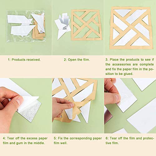 3D Mirror Wall Stickers, 4 Pcs Acrylic Square Geometric Pattern Diy Art Decal, Self Adhesive Mirror Plastic Wall Sheet Tiles Home Decoration For Living Room Bedroom Stair Wall Decor (8 Pcs) #TOP3