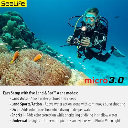 Ficha técnica SeaLife Micro 3.0 Edición Limitada Explorer Cámara Subacuática Juego de Regalo para fotografía y vídeo fácil instalación Incluye Sea Dragon 2300 Luz Foto-Video - Fernando Cortés