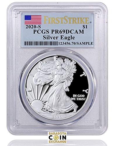 2020 S American Silver Eagle Proof S Mint Mark $1 PR-69 PCGS...