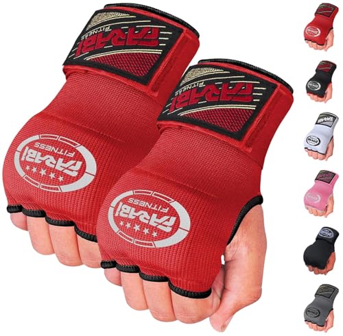 FARABI Kids Hybrid Boxing Inner Gloves Punching Boxing Gloves (Red)