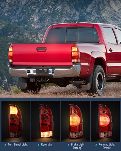 Image of Nilight Taillight Assembly Compatible with Toyota Tacoma 2005 2006 2007 2008 2009 2010 2011 2012 2013 2014 2015 Rear Tail Light Lamp Replacement OE Style Passenger Side