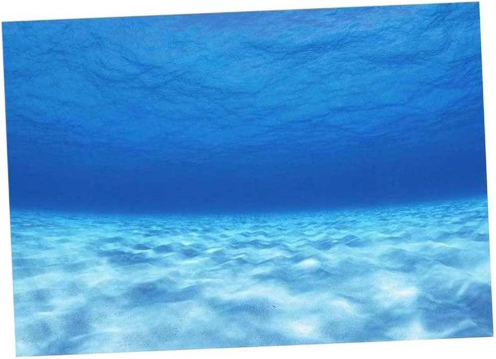 Baosity B PVC 3D Adhesive Poster Seawater Image for Fish Tank Backdrop Background, 76x46cm