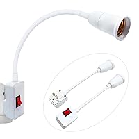 Vista 12 de Divisor de enchufe de bombilla, 4 en 1 E26/E27 adaptador de enchufe de bombilla múltiple, convertidor divisor de enchufe de luz para LED, bombillas