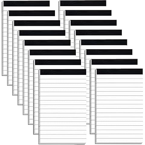 16 Pack Note Pads 3 x 5 Inch small notepads for Business Office Legal Pads, White Small Notepads Writing Pad Mini Notepad with 30 Sheets Lined Paper in Each Note pad Cover