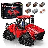 Mould King 18020 Tractor Building Blocks Toy, Remote Control Crawler Tractor with 4 Motors, Construction Vehicles Model for Kids/Adults (1698 Pieces)
