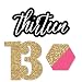 Chic 13th Birthday - Pink, Black and Gold - DIY Shaped Birthday Party Cut-Outs - 24 Count