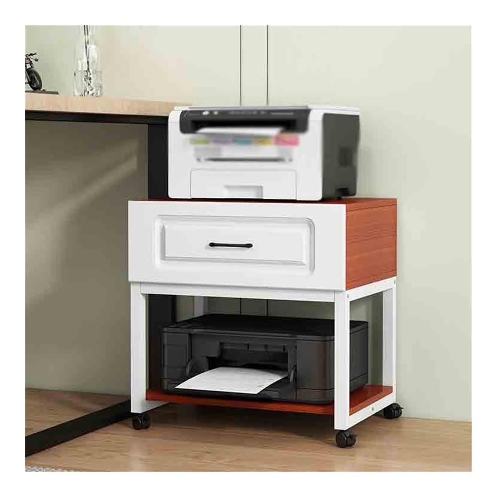 Soporte para impresora Estante for impresora de escritorio, marco de escritorio de oficina móvil, estante de colocación de fotocopiadora, estante de almacenamiento con ruedas multifuncional de pie Mes