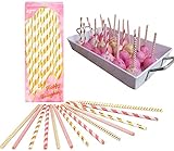 Cake pop sticks Lollipop treat sticks Colorful Lollipop Sticks 100 Pcs Straws Colorful Cake Pops Making Tools for Cake Pop DIY Homemade Fruit Candy Chocolate Lollipop Ice Cream And Ccookie