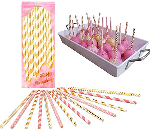Cake pop sticks Lollipop treat sticks Colorful Lollipop Sticks 100 Pcs Straws Colorful Cake Pops Making Tools for Cake Pop DIY Homemade Fruit Candy Chocolate Lollipop Ice Cream And Ccookie
