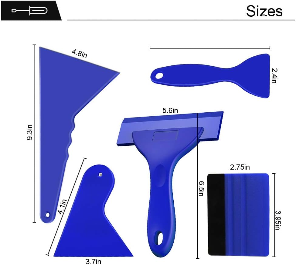 DKIIGAME 14 Pcs Car Vinyl Wrap Tool Kit,Automotive Sun Protection Window Tinting Kits for Vehicle Glass Protective Film Window Wrapping Tint Installing : Automotive