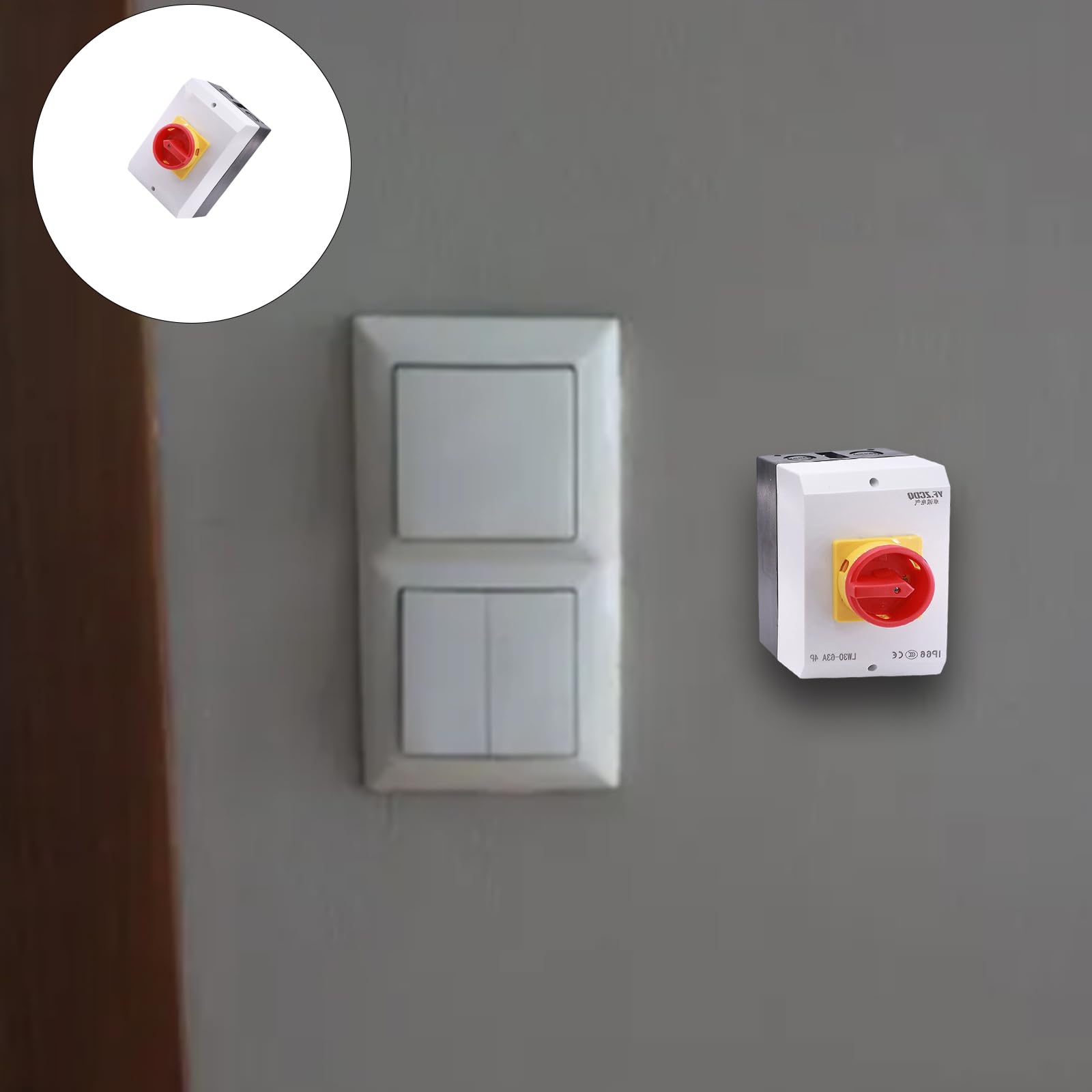 Interruptores de desconexión de aislador 63A Botón de encendido eléctrico para equipo eléctrico, accesorio de herramientas, interruptores principales, disyuntor duradero giratorio