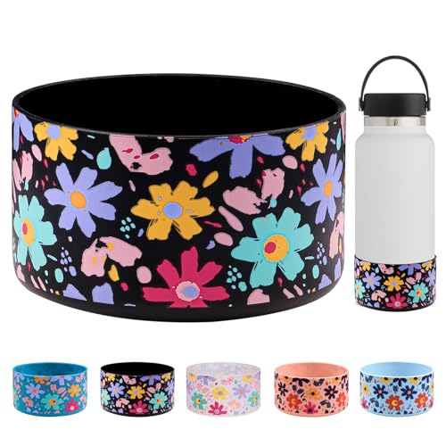 HEYSKAY Protective Flask Silicone Boot 12-24oz for Hydro Flask Water Bottle Bottom Cover Base, and Compatible with Stanley, Yeti, Simple Modern and Other Water Bottle with 2.85inch Bottom Diameter