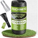 Teichnetz Feinmaschig 10×10m Vogelschutznetz Inkl. U-nägel & Kabelbinder
