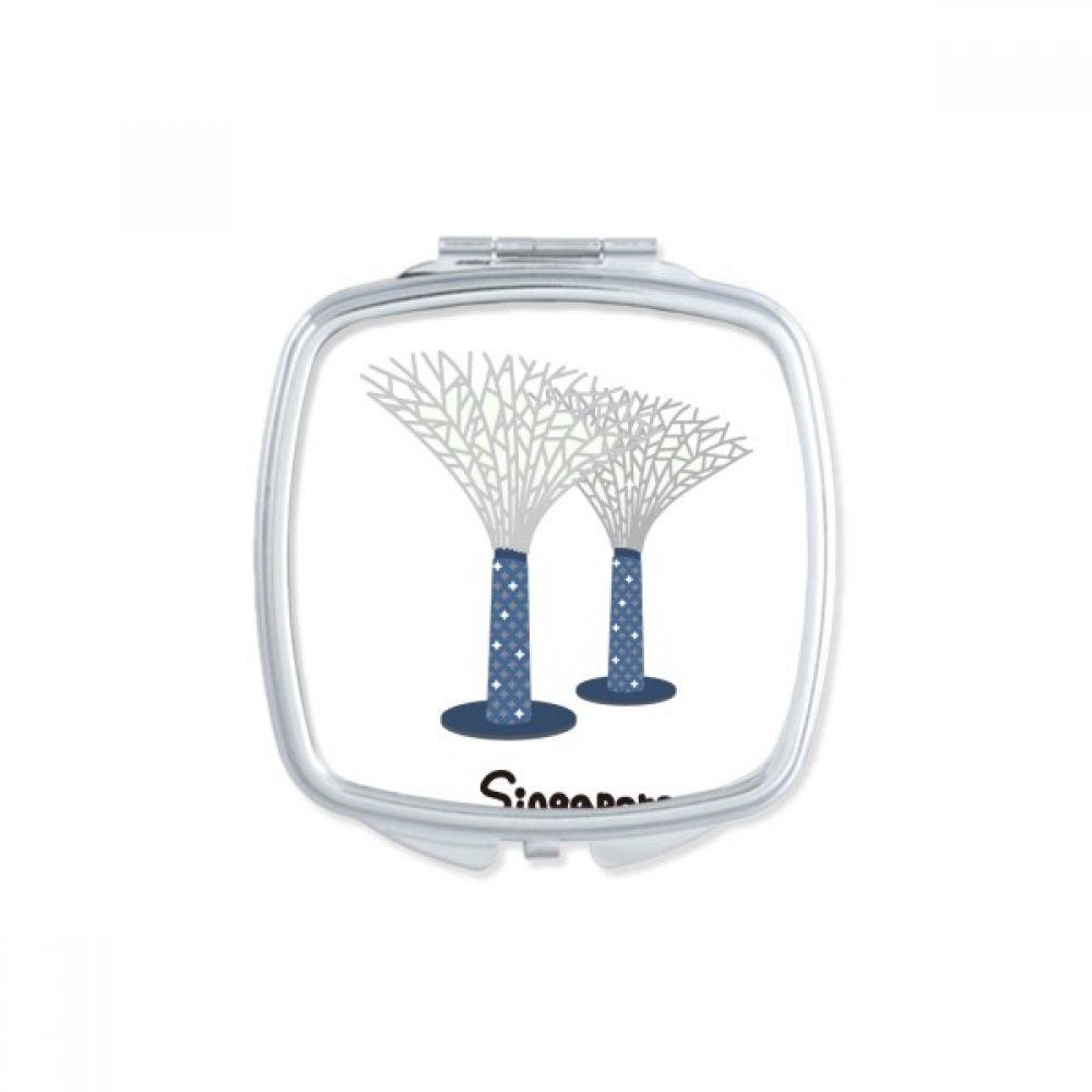 Miroir de poche Singapore Flyer et bâtiments pour maquillage de voyage portatif