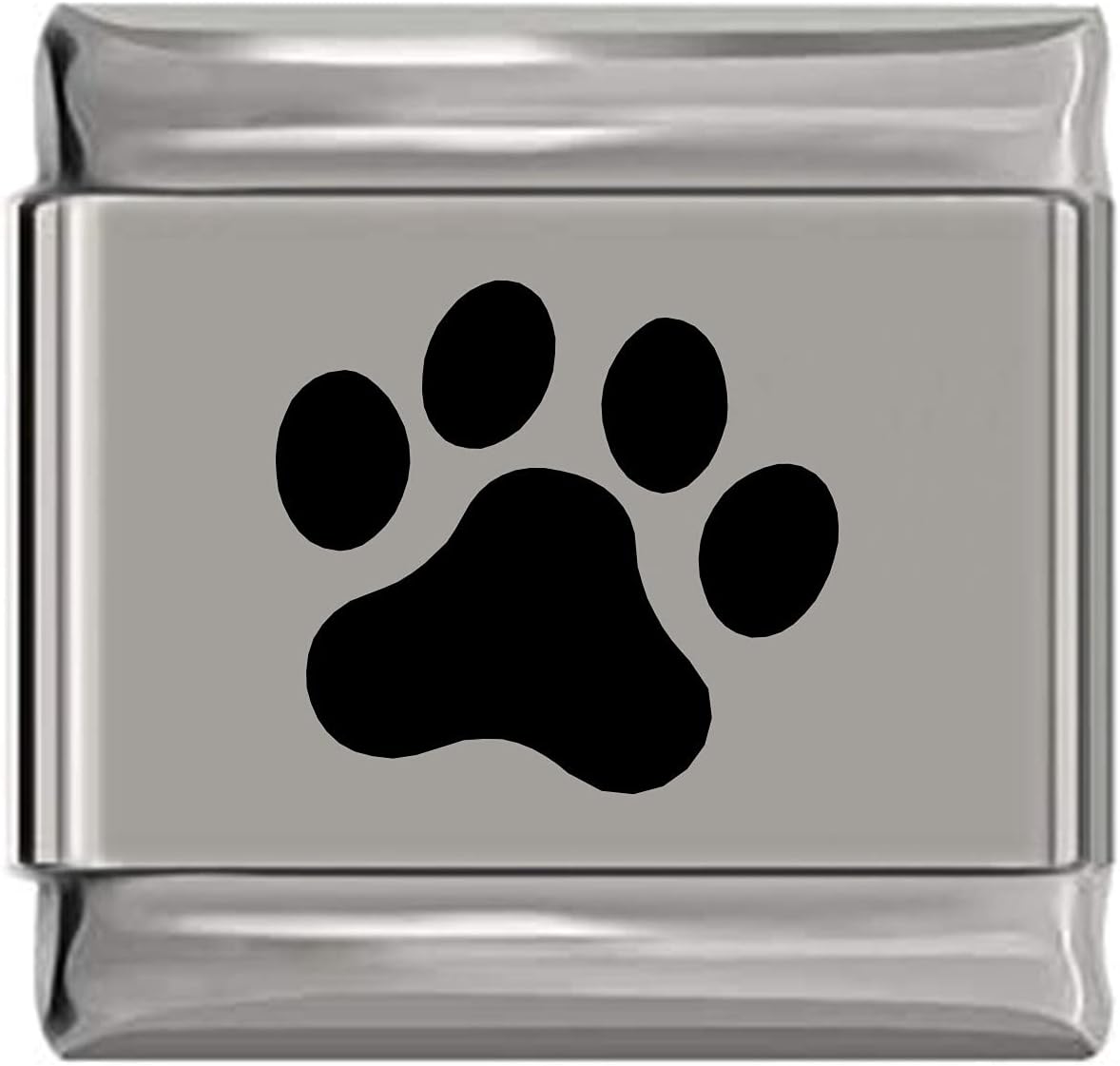 NewCharms Animal Paw Print Laser Engraved Italian Charm (9mm Standard Size)