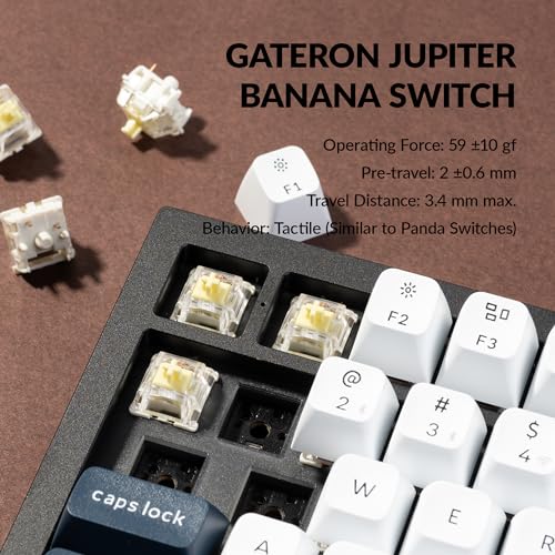 Image of Keychron Q3 Max Wireless Custom Mechanical Keyboard, Full Aluminum 2.4 GHz Bluetooth QMK TKL Layout RGB with Hot-swappable Gateron Banana Switch Compatible with Mac Windows Linux