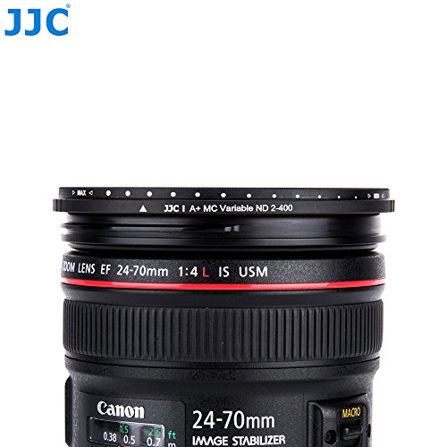 Image of JJC F-NDV58 58mm Variable Neutral Density Filter for Camera Lens Photography, ND2 - ND400 Adjustable ND Filter, Black