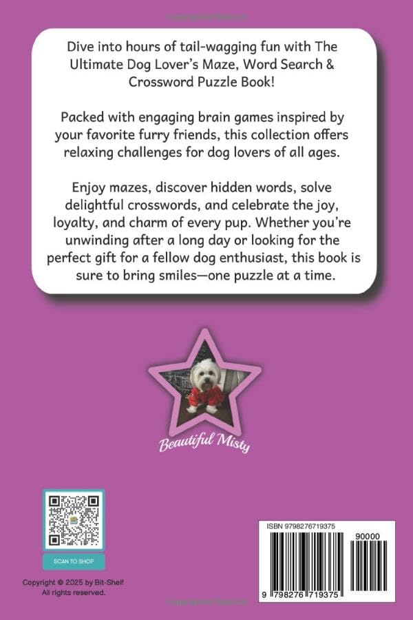 The Ultimate Dog Lover’s Maze, Word Search & Crossword Puzzle Book: 55+ Brain-Boosting Dog Puzzles for Adults, Seniors & Teens | Activity Book ... ... Gift for Holidays, Vacations, Relaxation image 3