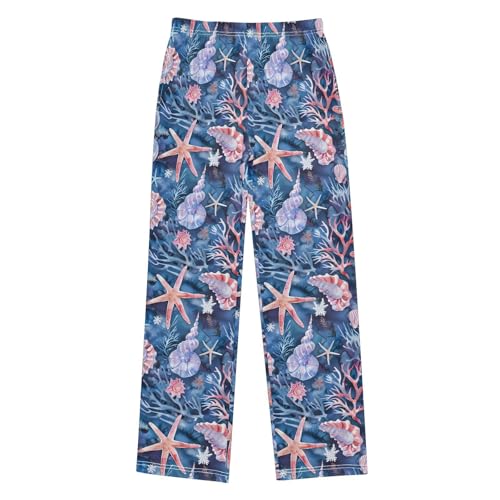 Pajama Pants Starfishes Seaweeds Corals PJ Bottoms Sleepwear Lounge Sleep Pant with Pockets