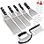 Leonyo Griddle Accessories Set of 9, Stainless Steel Grill Metal Spatula, Griddle Tools for BBQ Flat Top Cast Iron Cooking Camping, Dishwasher Safe, 5 S Hooks