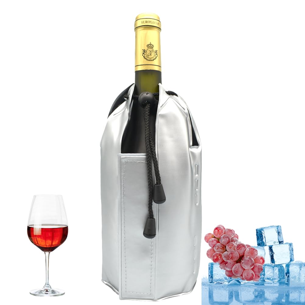 HI FINE CARE Wine Cooler Bag, 3.0 Liters, Beverage Insulator for Freezer, Vodka, Tequila, Refrigerator
