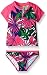 Tommy Bahama Girls' Half Zip Leaf Rash Guard Set