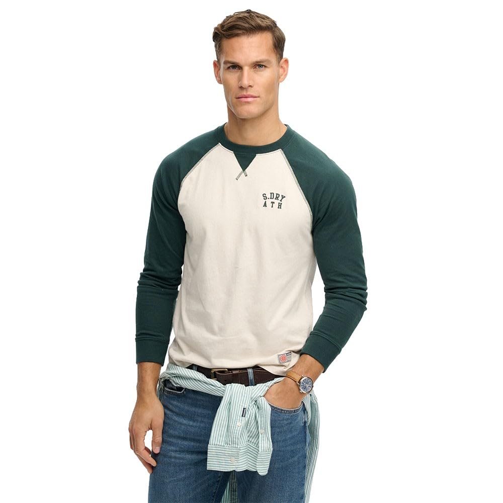 Superdry Vintage Athletic Baseball Long Sleeve T-Shirt M