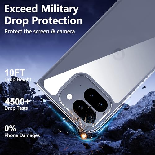 Étui pliable pour Google Pixel 10 Pro en PC transparent avec protection complète