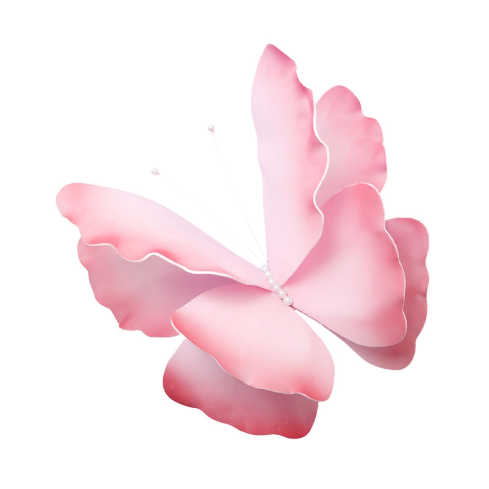 Alcxazs Pink Large Fake Butterfly 24Inch Holiday Display Beautiful Wedding Decor Creating Stunning Atmosphere Ensuring Can Withstand Festivities Of Event Giant, 60Cm