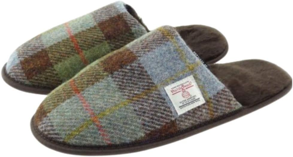 Harris Tweed Slippers in MacLeod Tartan Gift for Men