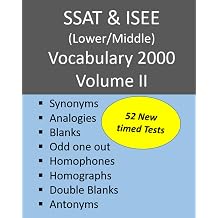 SSAT & ISEE Lower/Middle Vocabulary 2000 Volume II