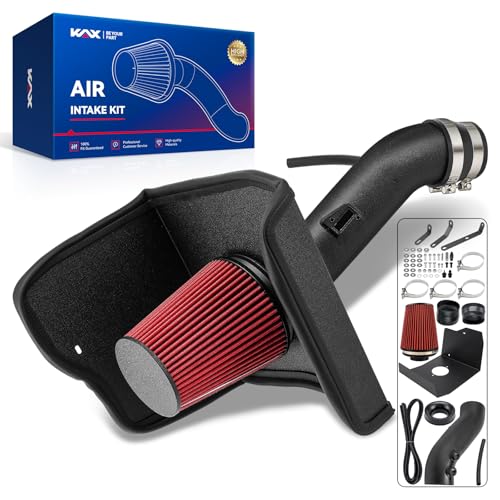 KAX Cold Air Intake Kit Compatible with Toyota Tundra 5.7L 2012 2013 2014 2015 2016 2017 2018 2019 2020 2021, Red, Cold Air Intake With Heat Shield