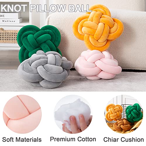 Xiashrk Knot Pillow Ball Xmas, Decoration Floor Pillow Cushion With Soft Plush, Knotted Throw Pillow Home Decor Household Throw Knot Decorative Cushion (Ivory White, 12 Inches X 12 Inches) #TOP4