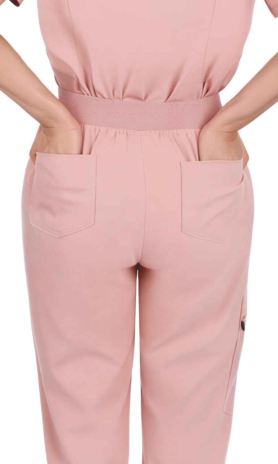 Women's Scrub Pants - Jogger Scrubs for Women, Jogger Style with Elastic Waist & Belt, 5 Pockets (1 Zipper Pocket) - Image 7
