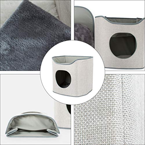 Balacoo Torre de Gato Árvore de Gato Suporte Casa Móveis Kitty Climber Casa Torre de Brincadeira de