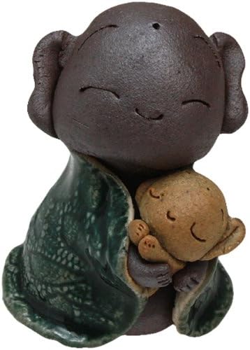 Arita muffled Jizo (green) (small)