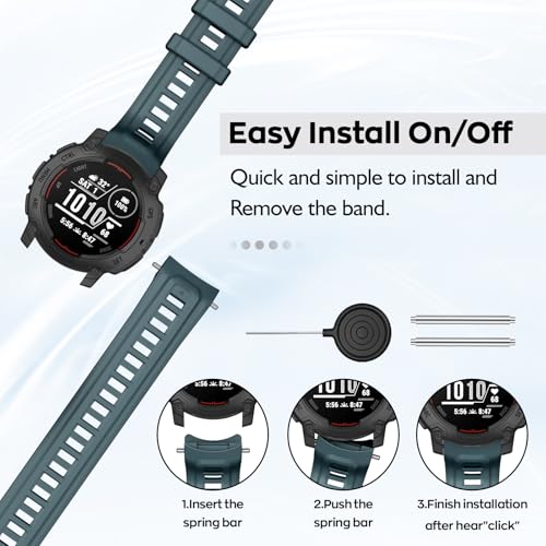 Correa Compatible Garmin Instinct E 45mm 22mm Silicona miniatura 2