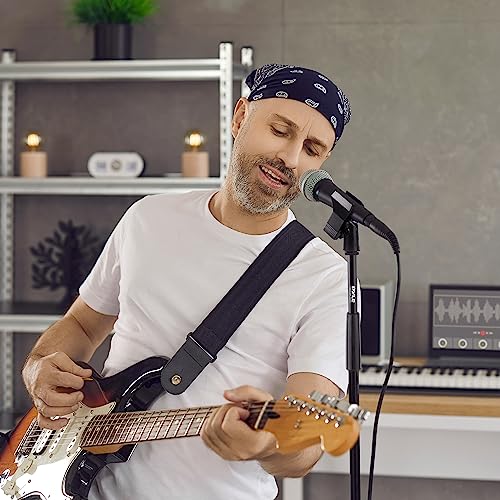Image of Pyle Universal Microphone Stand - Handheld Mic Compatible, Heavy Compact Base, Lightweight & Compact Design, 2.8 to 5 Ft Height Adjustable Clamp, Pivot Angle Clip, Home /Studio Use (Pair)