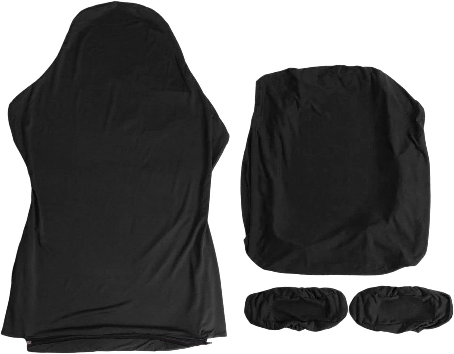 Stretch Swivel Gaming Racing Chair Cover Computer Chair Seat Cover Removable Washable with 1 Pair Armrest Cover fit for Office Chair, Swivel Chair (Black)