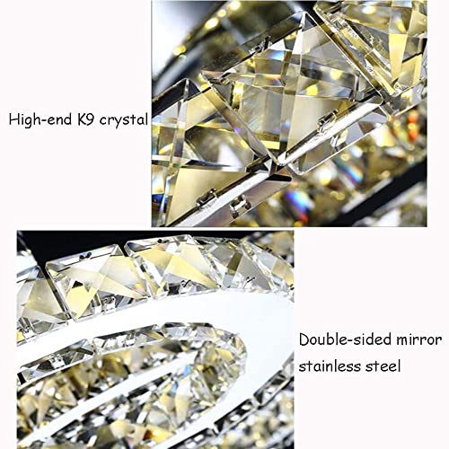 Lustre plafonnier cristal LED moderne télécommande chambre - 7