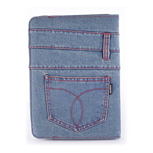 Housse en jean pour tablette 9 à 10 pouces APPROX bleue anti-choc