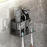 ❤【Fácil de instalar】Marque la posición de montaje, aplique pegamento en la parte posterior del soporte del cepillo de dientes eléctrico, péguelo en la pared lisa, presione durante unos segundos y fíjelo con la pegatina. Espere 48 horas antes de guardar artículos.