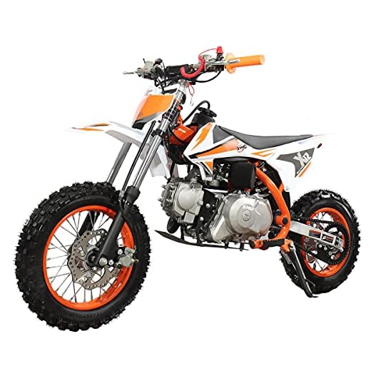 X-PRO X12 110cc Dirt Bike Automatic Transmission Electric Start Gas Dirt Bike Pit Bikes Youth Dirt Pitbike,12"/10" Tires!(Orange)