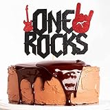 One Rocks Cake Topper - Rock 1st/first Birthday Decorations,rock N' Roll Age Cake Topper,rock N Roll