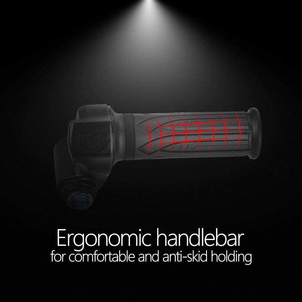 RiToEasysports Impugnatura Acceleratore Per Bici Elettrica - 1 Paio Di Manopole Con Display LCD E Cavo 1.5m, Ergonomico E Antiscivolo