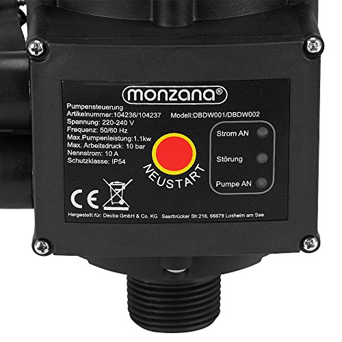 Monzana Pressostato per Pompa Acqua 10 Bar