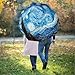 Ucrinei Van Gogh umbrella, Pretty Umbrellas for Women and men, Ladies Umbrellas for Rain, Automatic Folding Umbrellas Open Close (Starry Night)