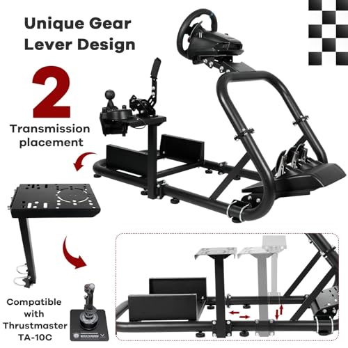 Hottoby G920 Racing Simulator Cockpit 50mm Round Tube Fit for Logitech,Fanatec,Thrustmaster T300RS T