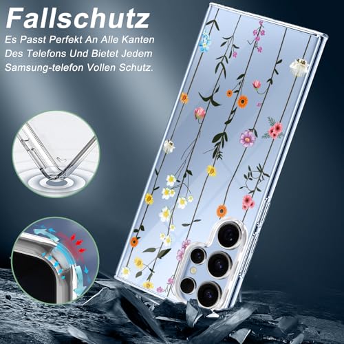 Coque Samsung S22 Ultra transparente fleurs pour éviter les rayures - 5